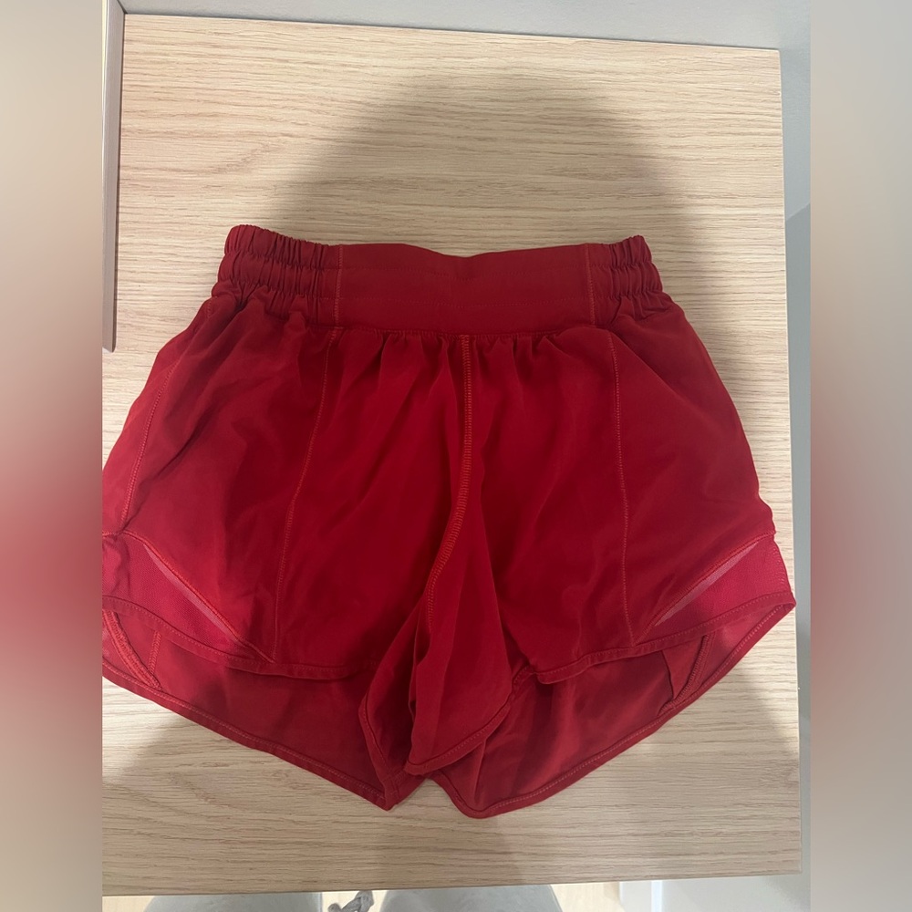lululemon athletica Vibrant Red Athletic Shorts